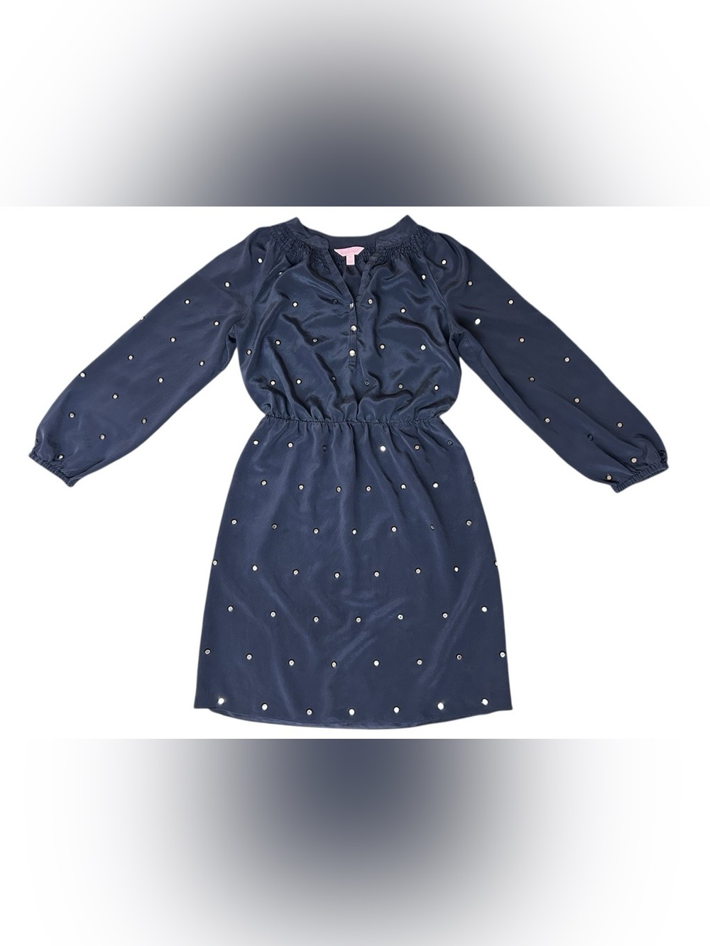 Lilly Pulitzer Turner Mirror Dress Size Medium in True Navy Silk